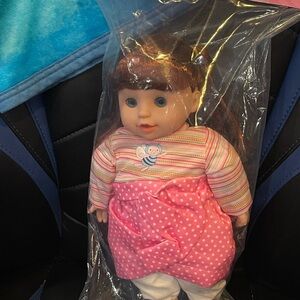 Pink Polka Dot Dress Doll